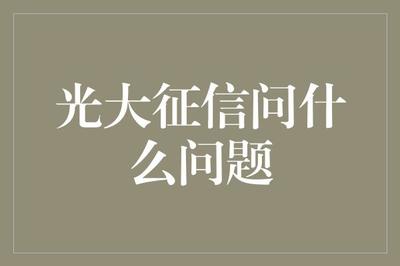 光大征信究竟在問(wèn)什么？—— 深度解析企業(yè)信用調(diào)查與評(píng)估的核心維度